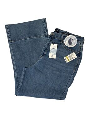 CURVE APPEAL High Rise Wide Leg Jeans Size 14 *NEW*